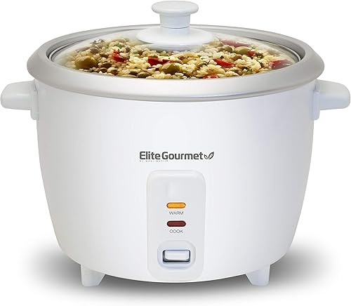 Elite Gourmet ERC-003 Electric Rice Cooker with Automatic Keep Warm Makes Soups, Stews, Grains