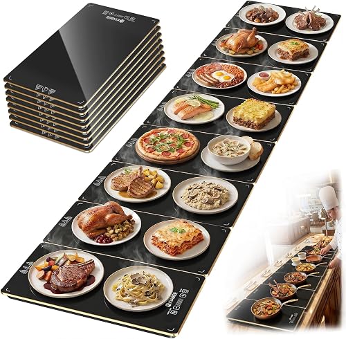 Elite Gourmet EWM-9933 Triple 3 x 2.5 Quart Trays Buffet Server 7.5 Qt Oven Safe Pan Food Warme