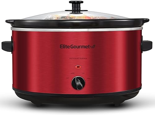 Elite Gourmet MST-900RXT Electric Ceramic XL Jumbo Slow Cooker, Adjustable Temp, Entrees