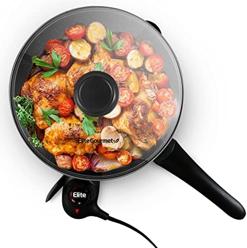 Elite Gourmet EG6207 Scratch Resistant 10.5-inch (2Qt) Fry Pan