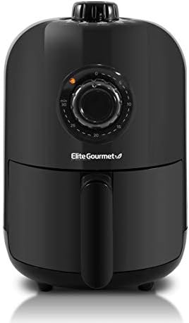 Elite Gourmet EAF1121 Personal 1.1 Qt. Compact Space Saving Electric Hot Air Fryer Oil-Less Hea