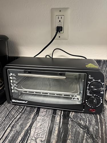 Elite Gourmet ETO236 Personal Compact 2 Slice Countertop Toaster Oven with 15 Minute Timer & Ad