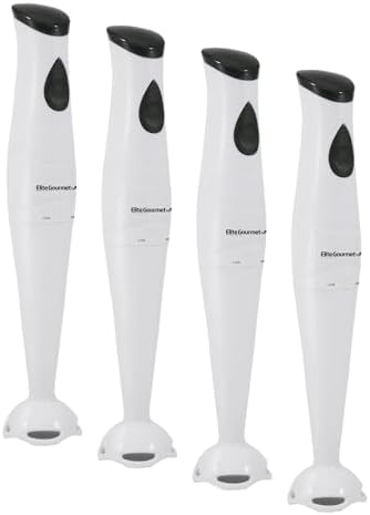 Elite Gourmet EHB2425B Electric Immersion, Mixer, Chopper, 1-Touch Control Hand Blender