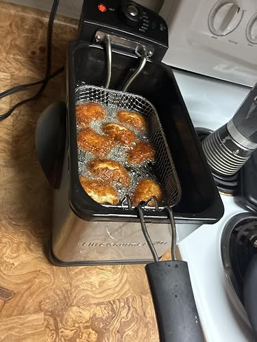 Elite Gourmet EDF2100 Electric Immersion Deep Fryer Removable Basket Adjustable Temperature