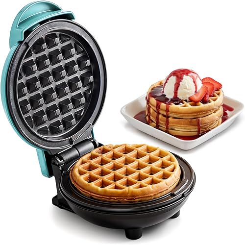 Elite Gourmet EWM015M# Electric Nonstick 4.5-inch Mini Waffle Maker, Belgian Waffles
