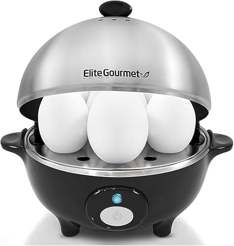 Elite Gourmet EGC724SS Easy Electric Poacher, Omelet Eggs & Soft, Medium