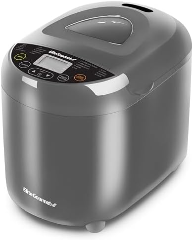 Elite Gourmet Programmable Bread Maker with PFAS-Free CERALAST™ Ceramic Pan, 2 lb Loaf