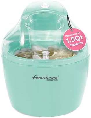 Elite Gourmet Americana EIM-1432M 1.5Qt Automatic Ice Cream Maker, Mint