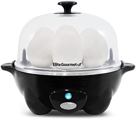 Elite Gourmet 7-Egg Rapid Egg Cooker, Poacher/Omelet Maker, Auto Shut-Off