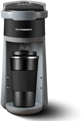 Elite Gourmet EHC323 2-in-1 Capsule Coffee Maker, K-Cup & Grounds, Black — Black