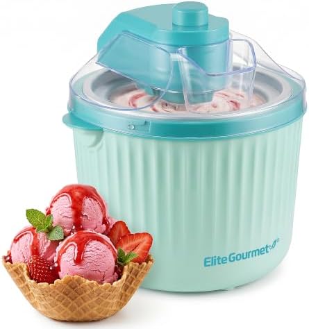 Elite Gourmet EIM1750 Self-Churning Electric 1Qt. Ice Cream Maker, Homemade Ice Cream, Gelato
