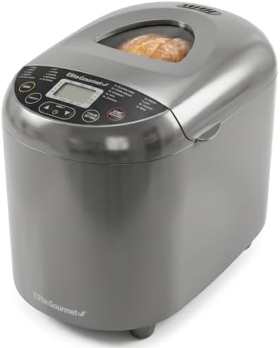 Elite Gourmet 2 Lb Bread Maker, PFAS-Free Ceralast™ Ceramic Pan, 19 Presets