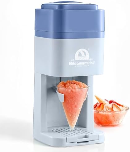 Elite Gourmet ESI2215P Snow Cone & Shaved Ice Maker, Ice Mold, Periwinkle